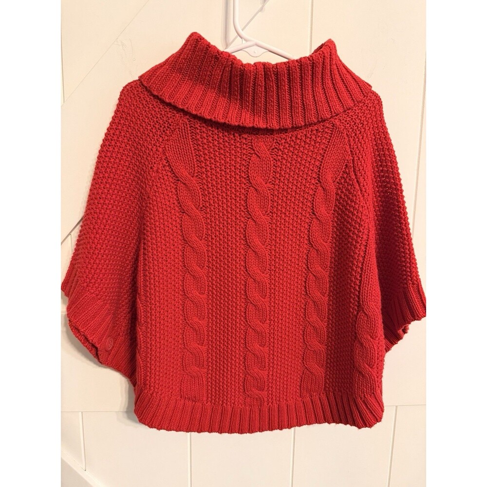 Carter’s 4T Girls Sweater Red NWOT Perfect For Christmas! Poncho Style!